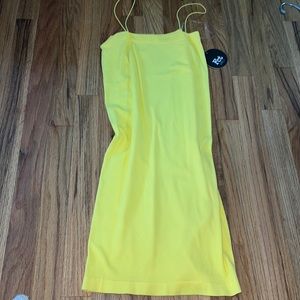 Yellow strap dress